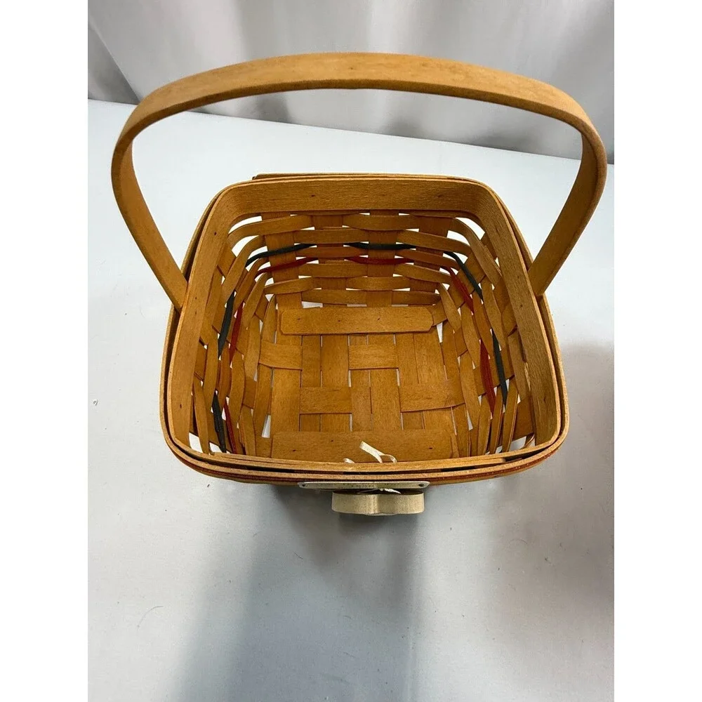 1996 Longaberger Light The Fire Bee Basket w/Liner & Protector Basket